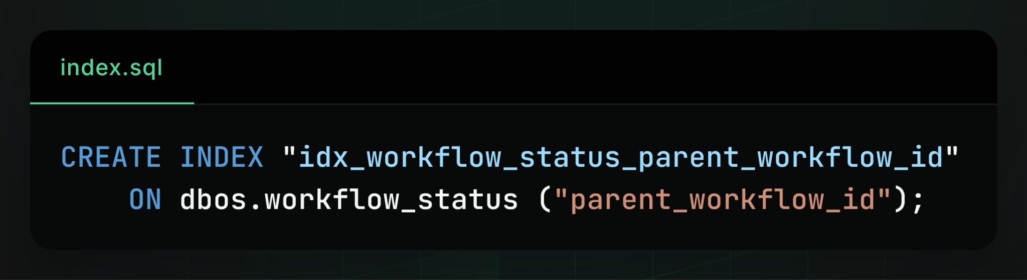Use Postgres for queueing - Index example