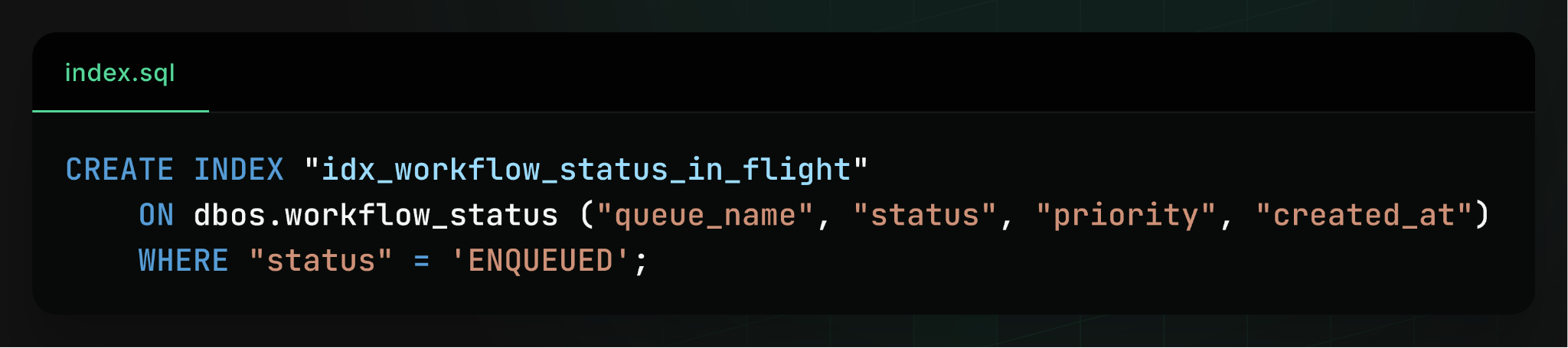 Use Postgres for queueing - Make indexes selective