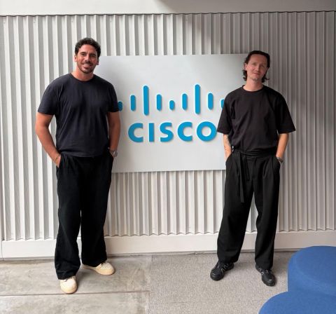 Christophe Pause and Alex Zhuk at the opening of the Cisco Scale Hub at STATION F in Paris