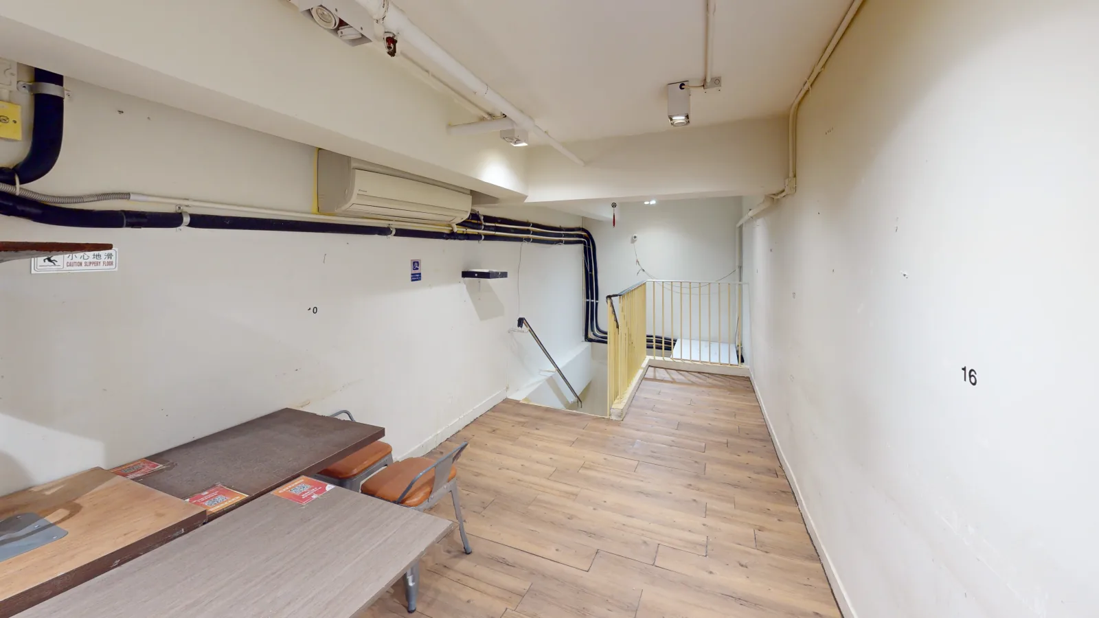 Shop at Willy Commercial Building, Central — cockloft landing overlooking stairs