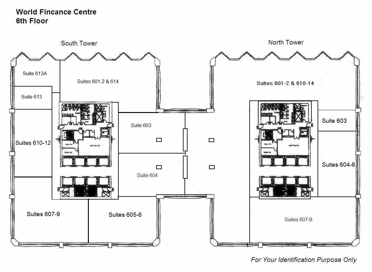 Floor plan – World Finance Centre South Tower office, Tsim Sha Tsui