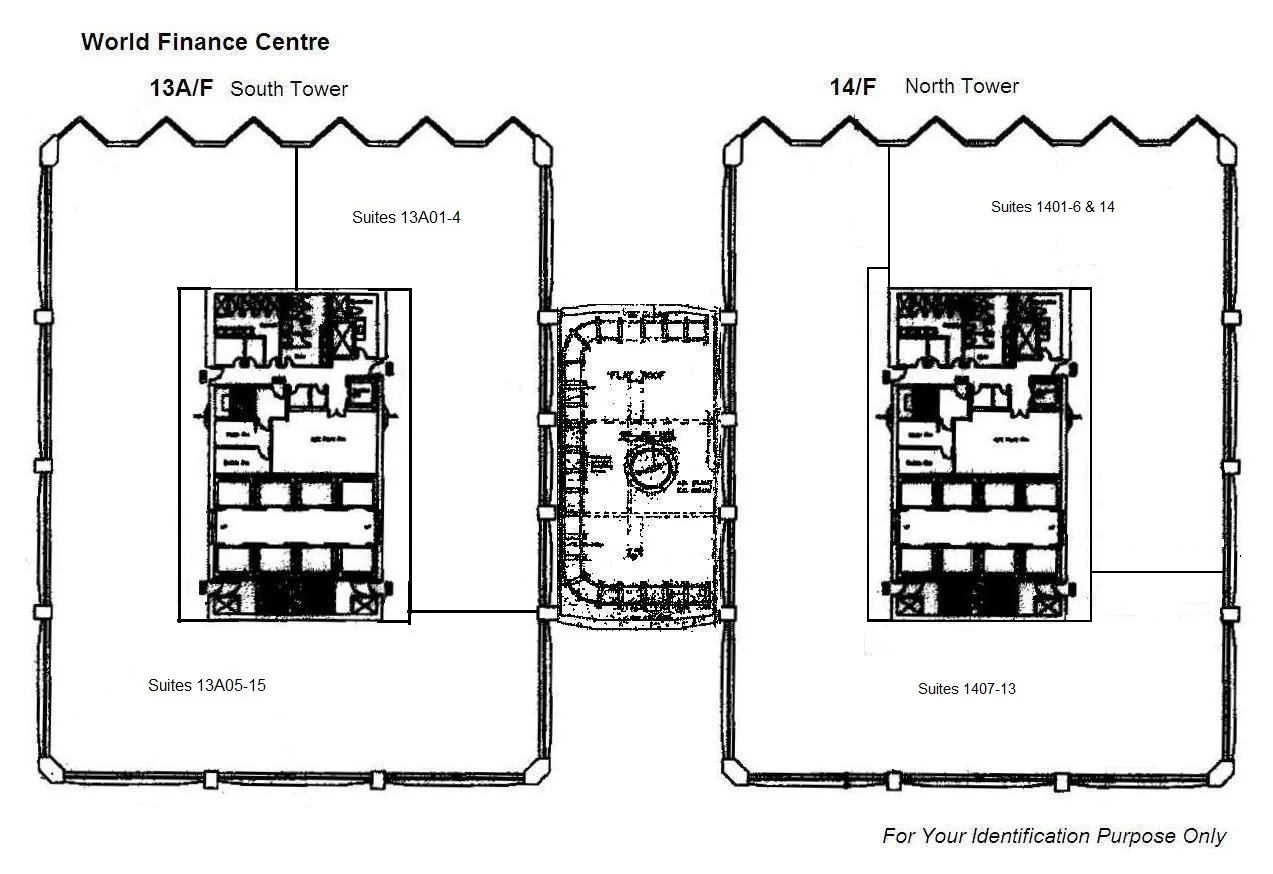 Floor plan – World Finance Centre North Tower office, Tsim Sha Tsui