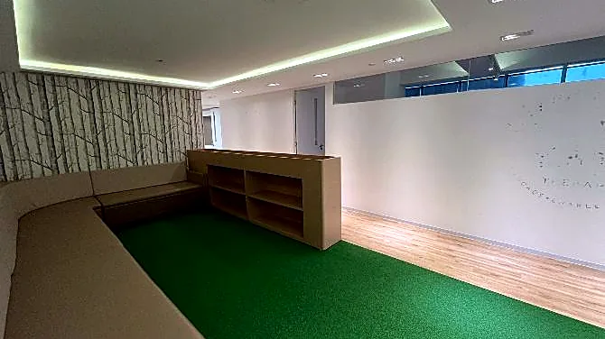 Office at One Mong Kok Road Commercial Centre, Mong Kok: reception lounge with built-in seating
