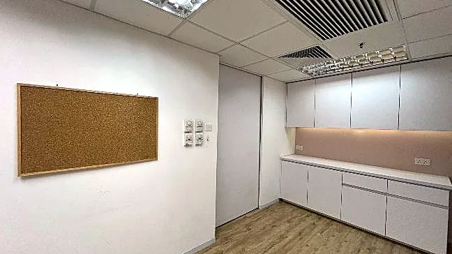Office at One Mong Kok Road Commercial Centre, Mong Kok: pantry with storage cabinets