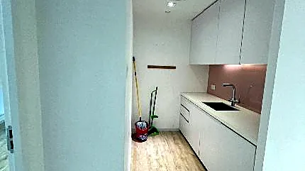 Office at One Mong Kok Road Commercial Centre, Mong Kok: pantry sink and cabinets