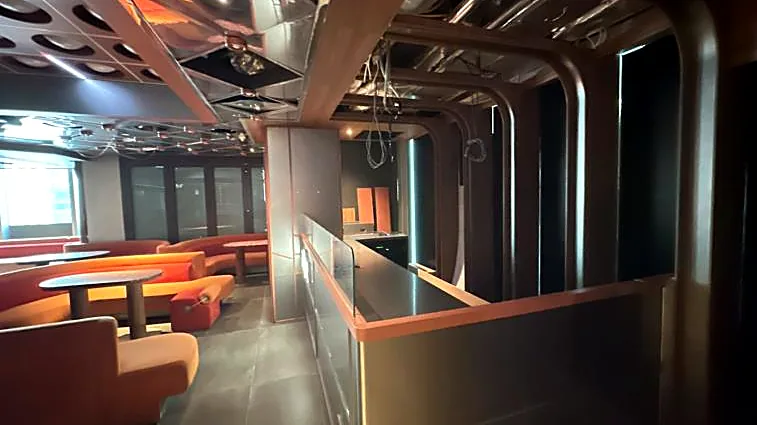 Fitted restaurant at H Code, Central – bar counter and booth seating