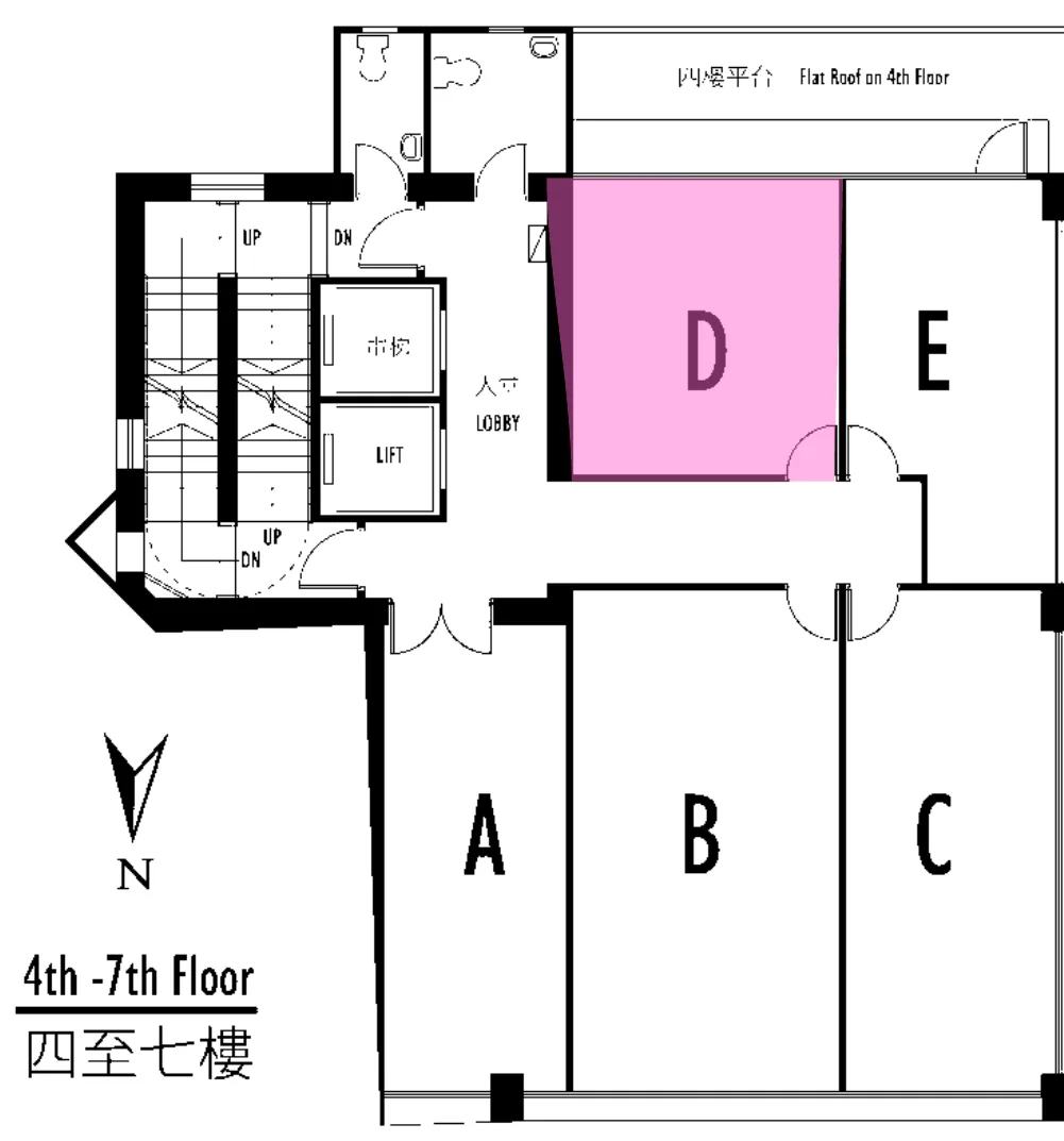 Office at Charmhill Centre, Tsim Sha Tsui – floor plan with the unit highlighted