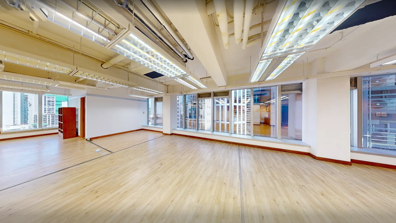 Office at On Hing Building, Central – open-plan floor with windows