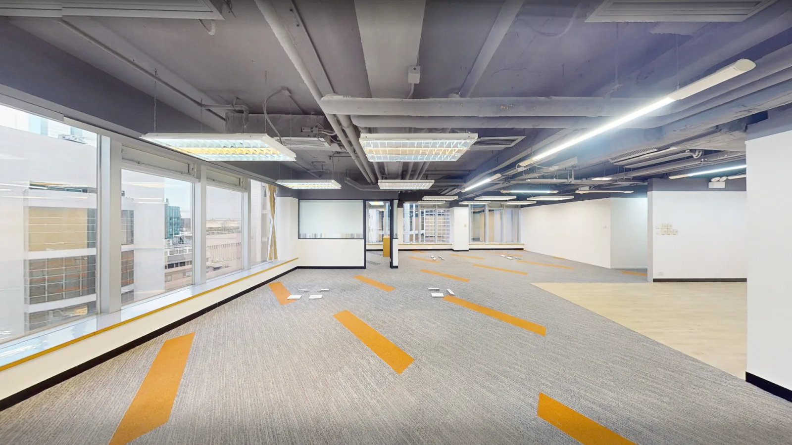 Office at On Hing Building, Central – open floor with glass office