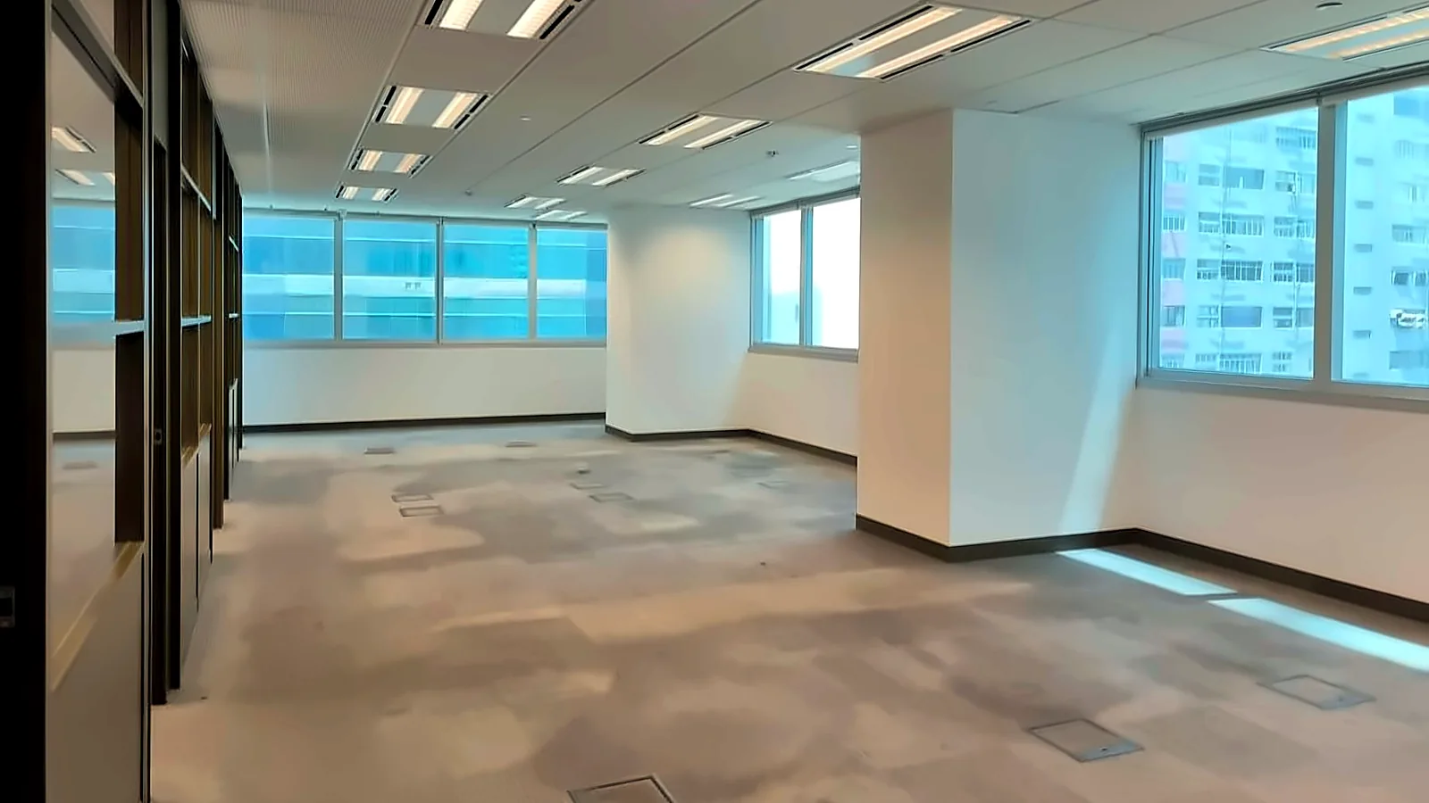 Office at Casey Aberdeen House, Wong Chuk Hang - open floor looking to windows