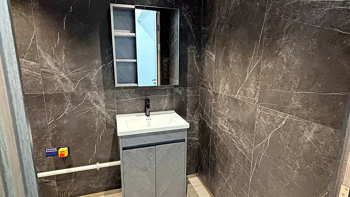 Office bathroom vanity at Wing Lok Street, Sheung Wan