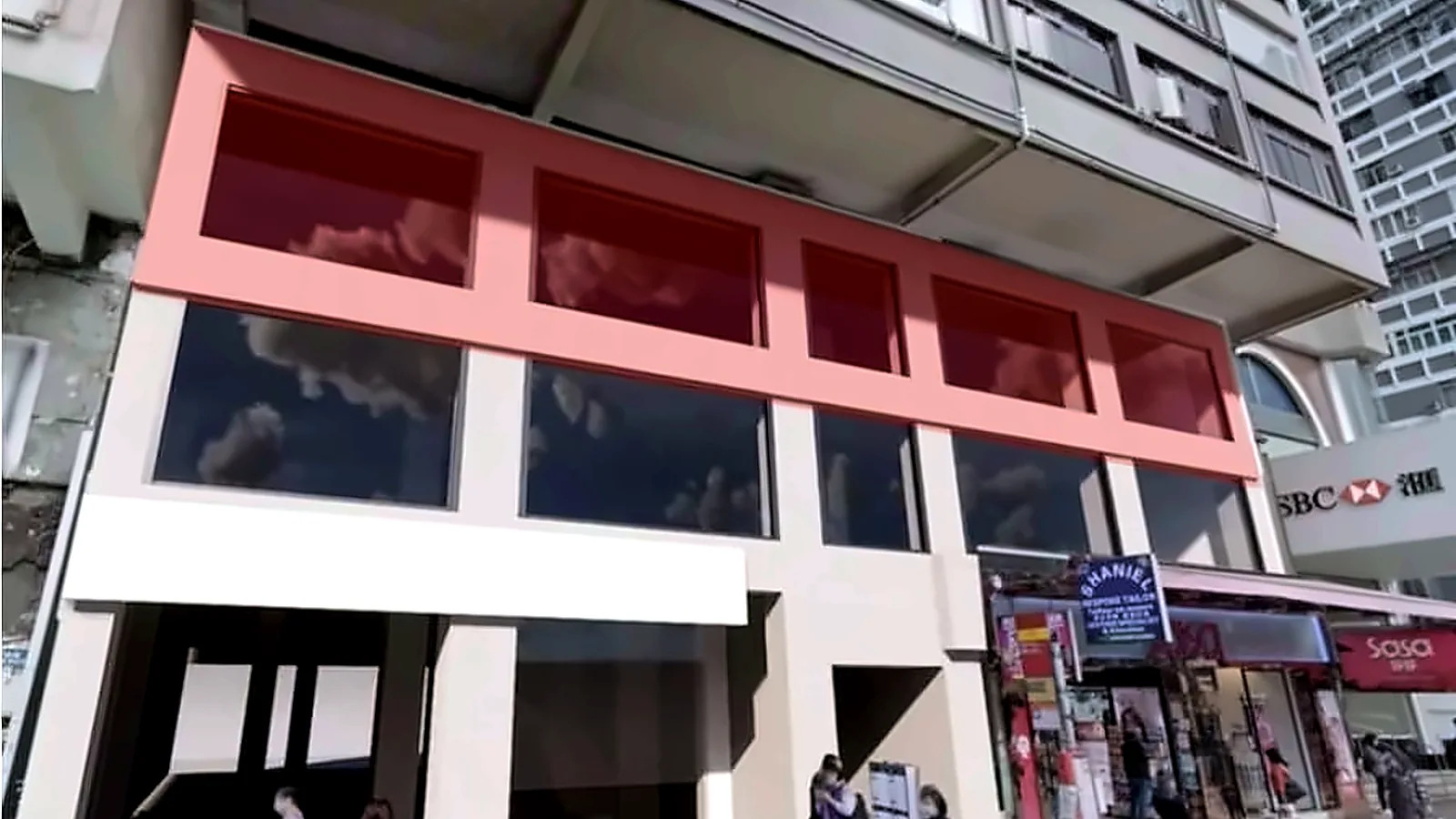 Restaurant at Comfort Building, Tsim Sha Tsui - full Nathan Road frontage
