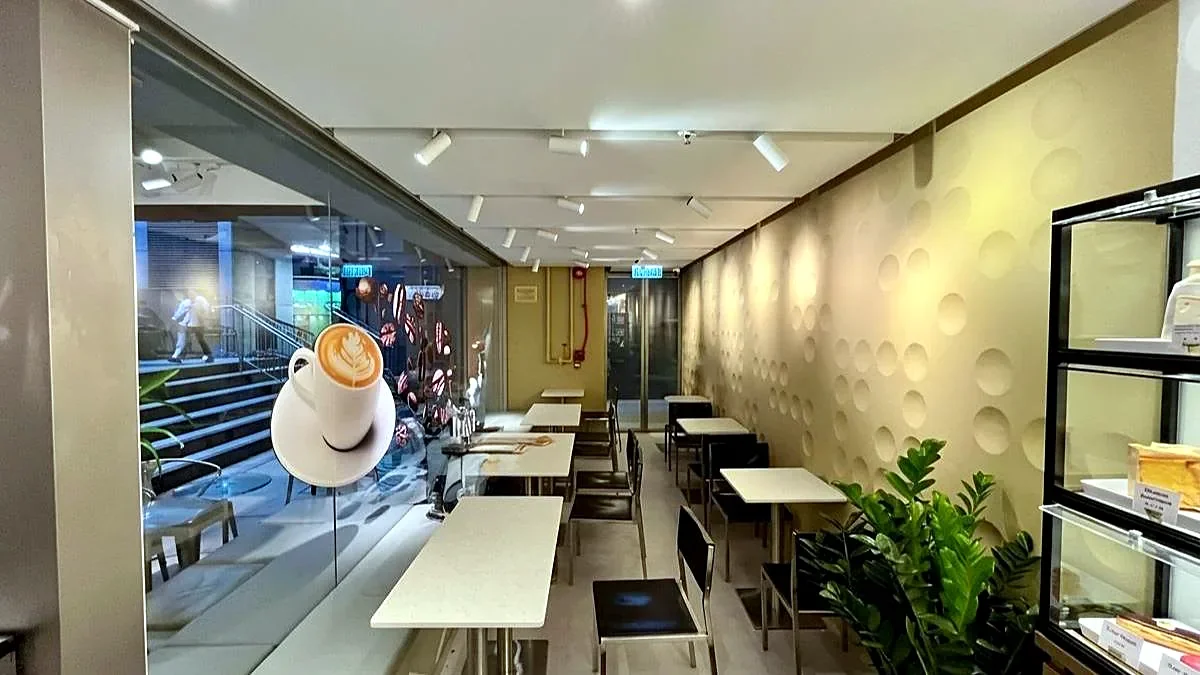Restaurant at FOCO, Central — interior dining with banquette seating and bubble wall