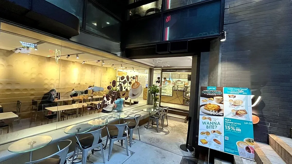Restaurant at FOCO, Central — patio outdoor seating and glass frontage