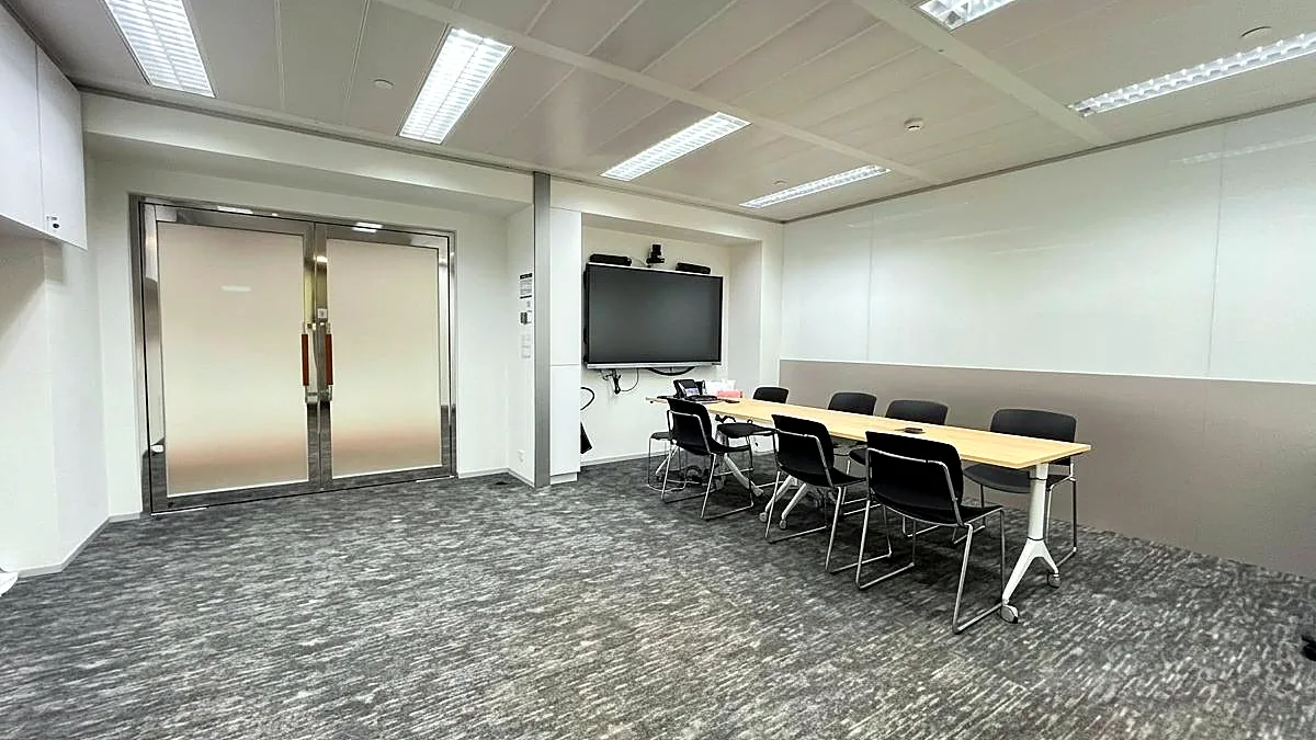 Office at St. George's Building, Central – meeting room with AV screen