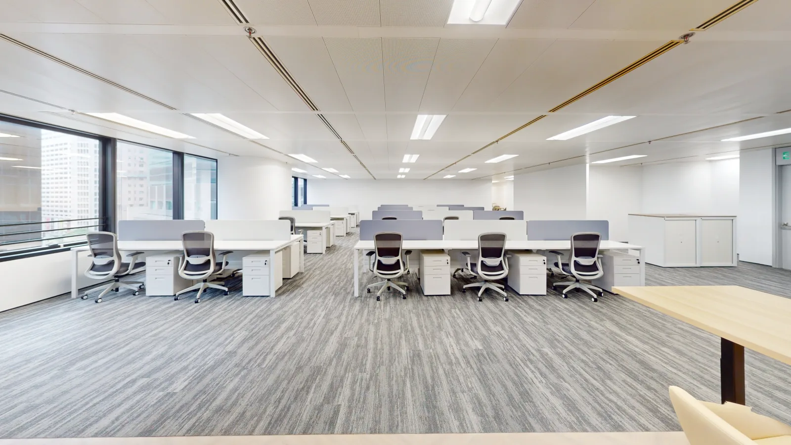 Office at Lee Garden Two, Causeway Bay – open-plan workstations with windows