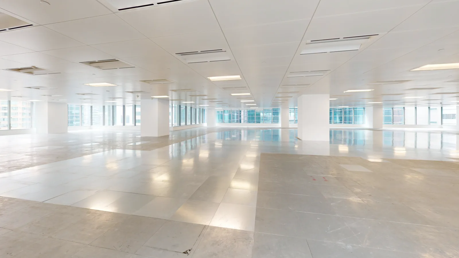 Office at Lee Garden Three, Causeway Bay – wide bare-shell floor plate with windows