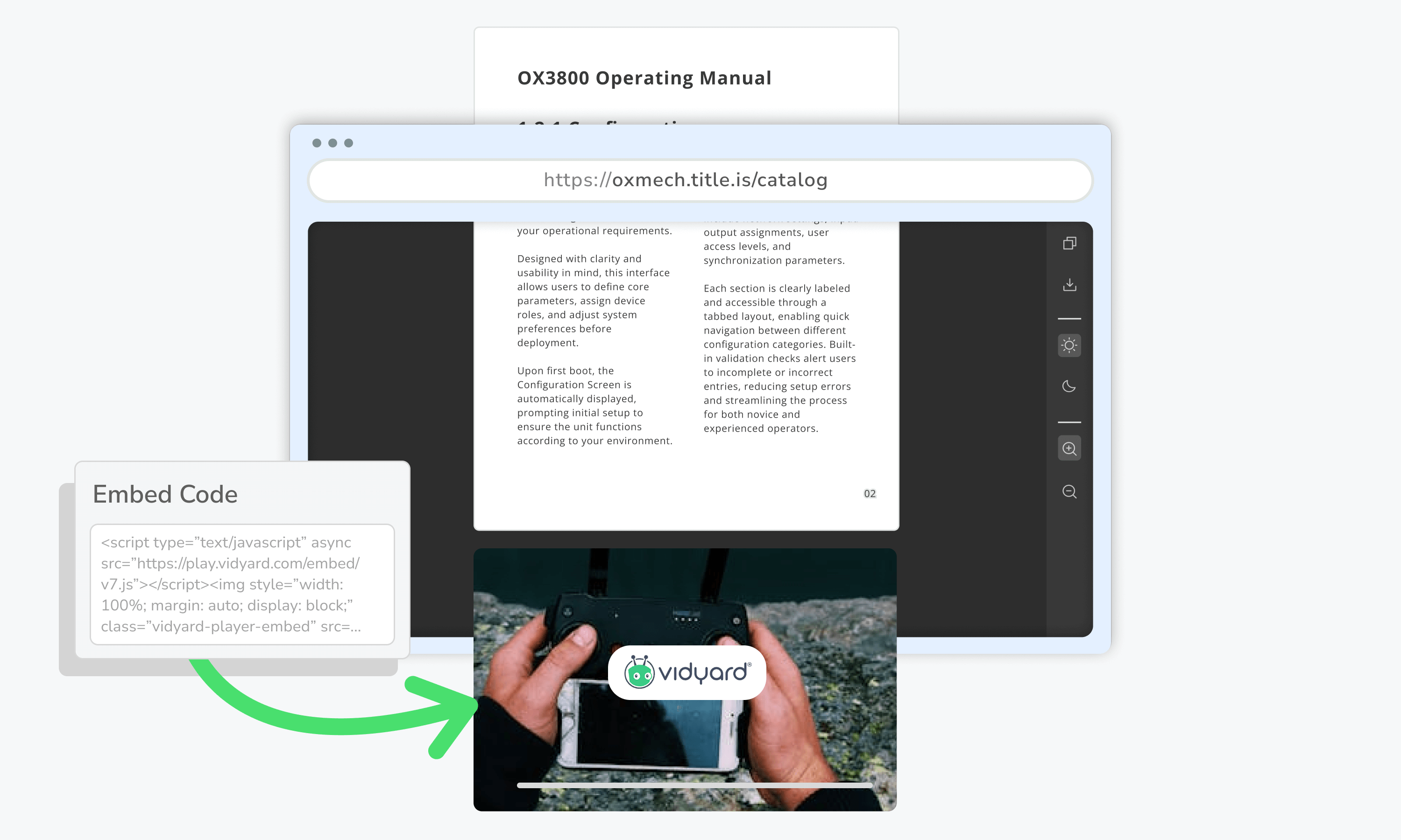 Embed Vidyard video in PDF with Vidyard embed code