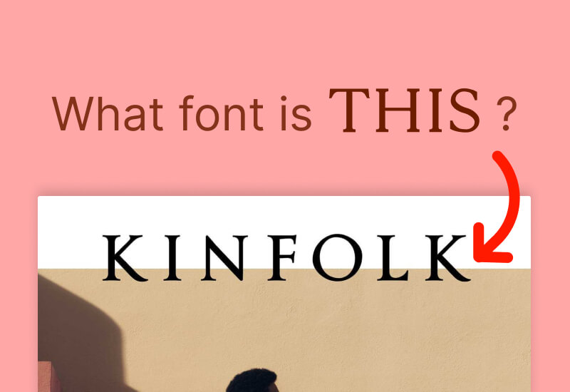 Kinfolk magazine cover masthead logo typeface design font family