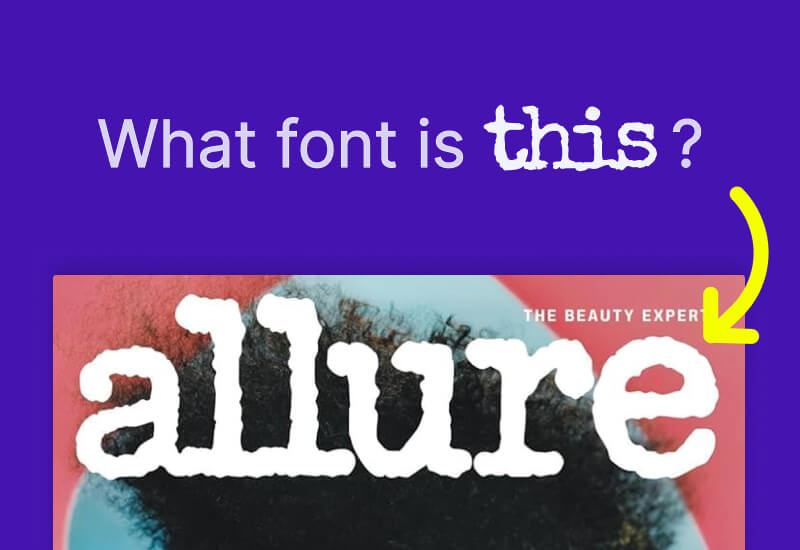 Allure magazine cover masthead logo typeface design font family