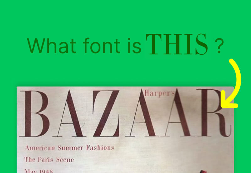 BAZAAR magazine cover masthead logo typeface design font family