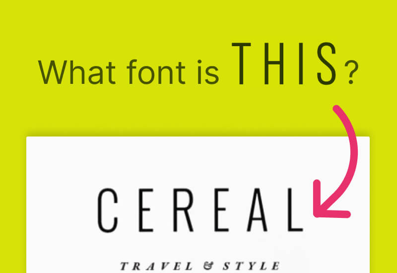 Cereal magazine cover masthead logo typeface design font family