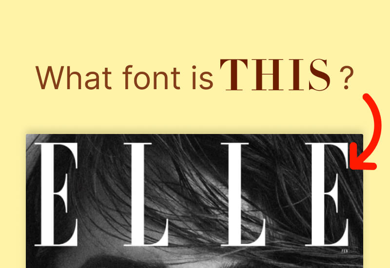 ELLE magazine cover masthead logo typeface design font family