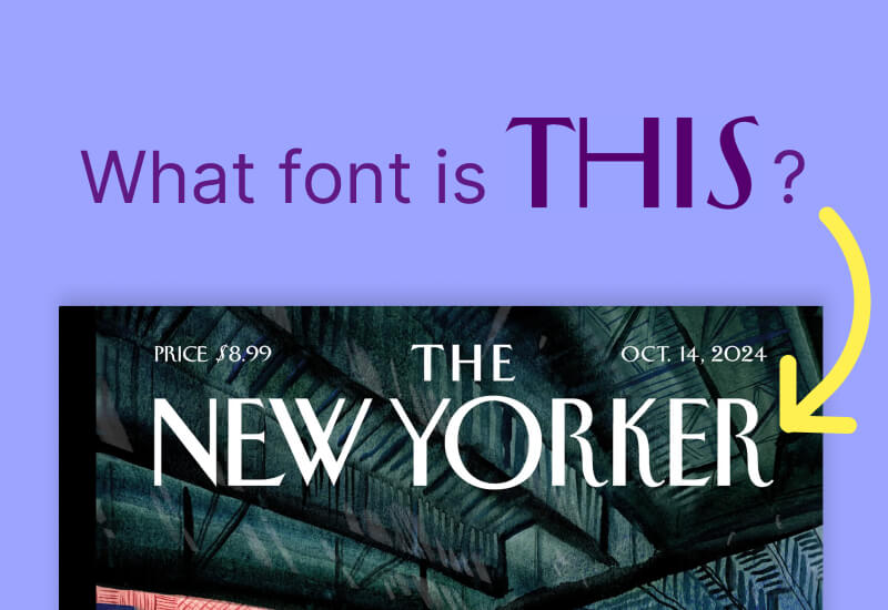 The New Yorker magazine cover masthead logo typeface design font family