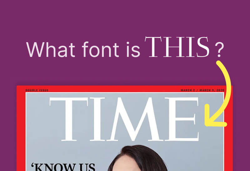 TIME magazine cover masthead logo typeface design font family