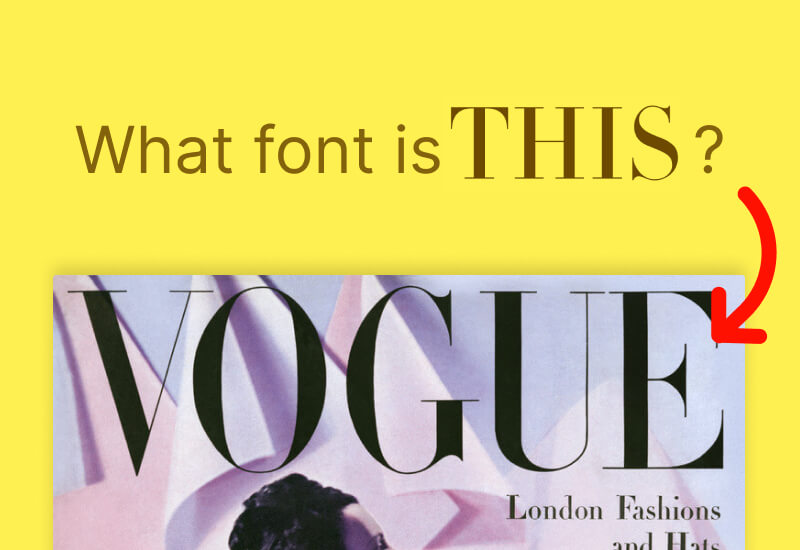 VOGUE magazine cover masthead logo typeface design font family