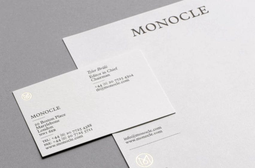 Monocle magazine branding