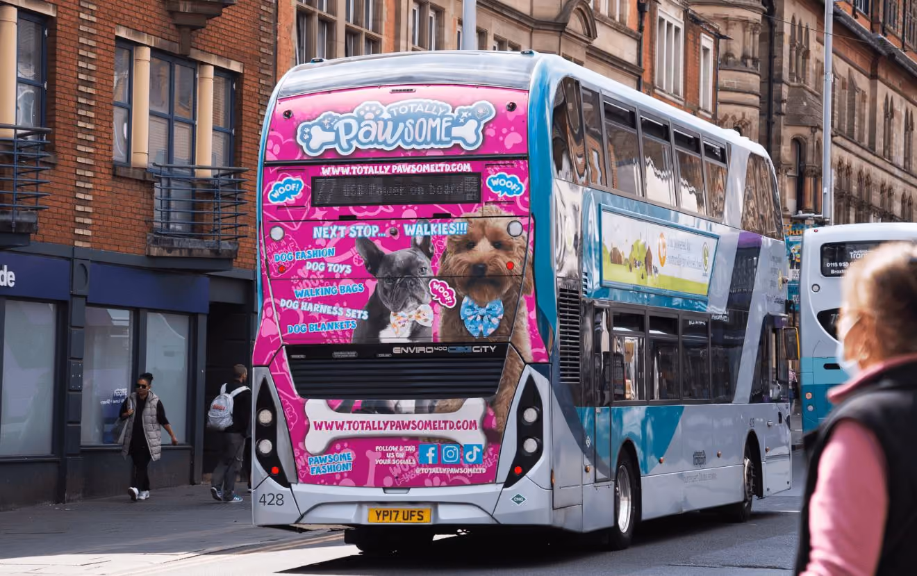 Outdo Media rear bus advertising campaign