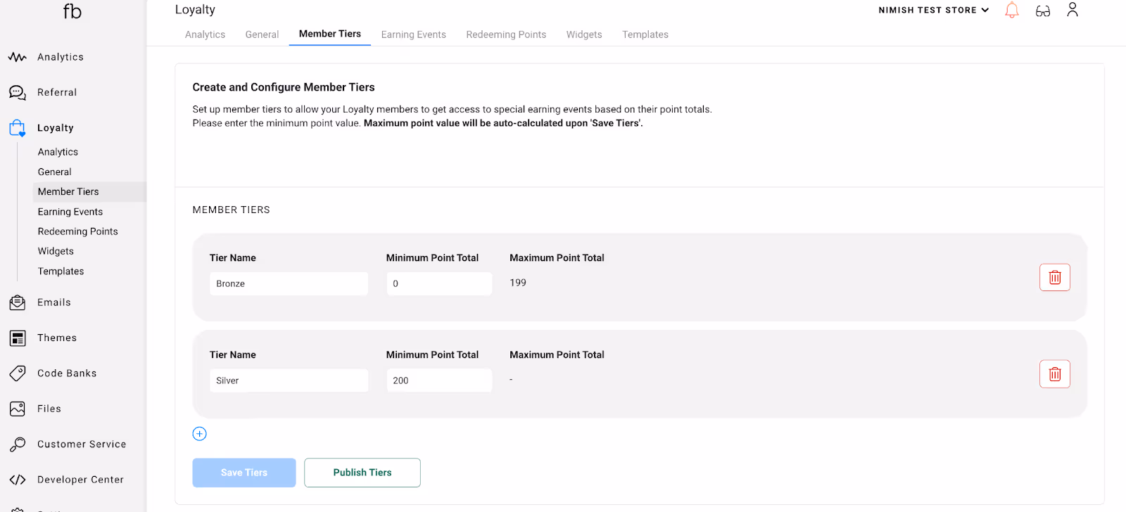 Configuring Member Tiers