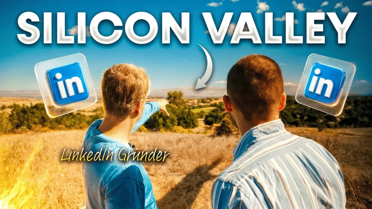 LinkedIn-Gründer Konstantin Guericke beim Interview-Wandern mit Leonard Schmedding oberhalb von Palo Alto im Silicon Valley.