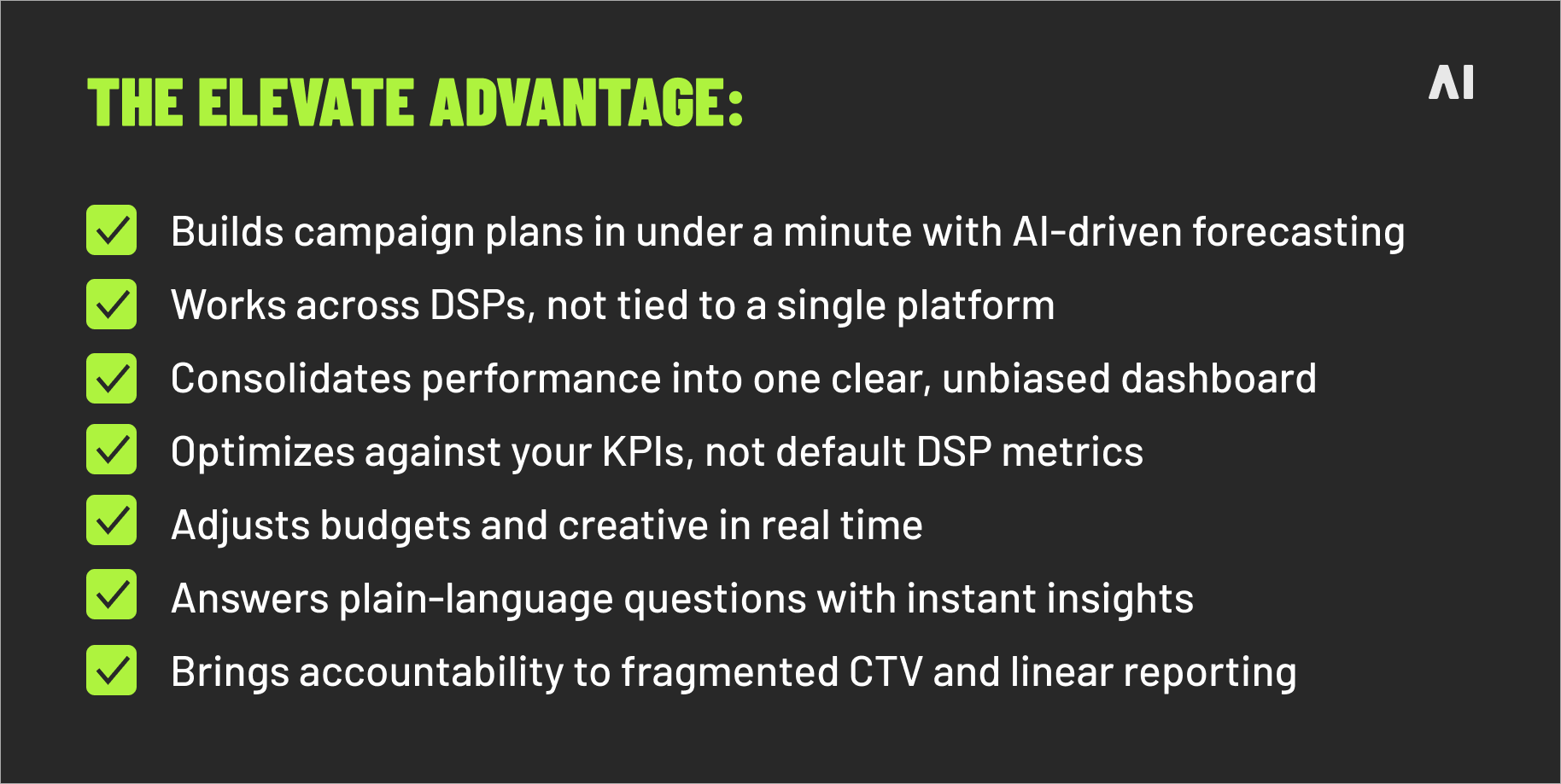 The Elevate advantage