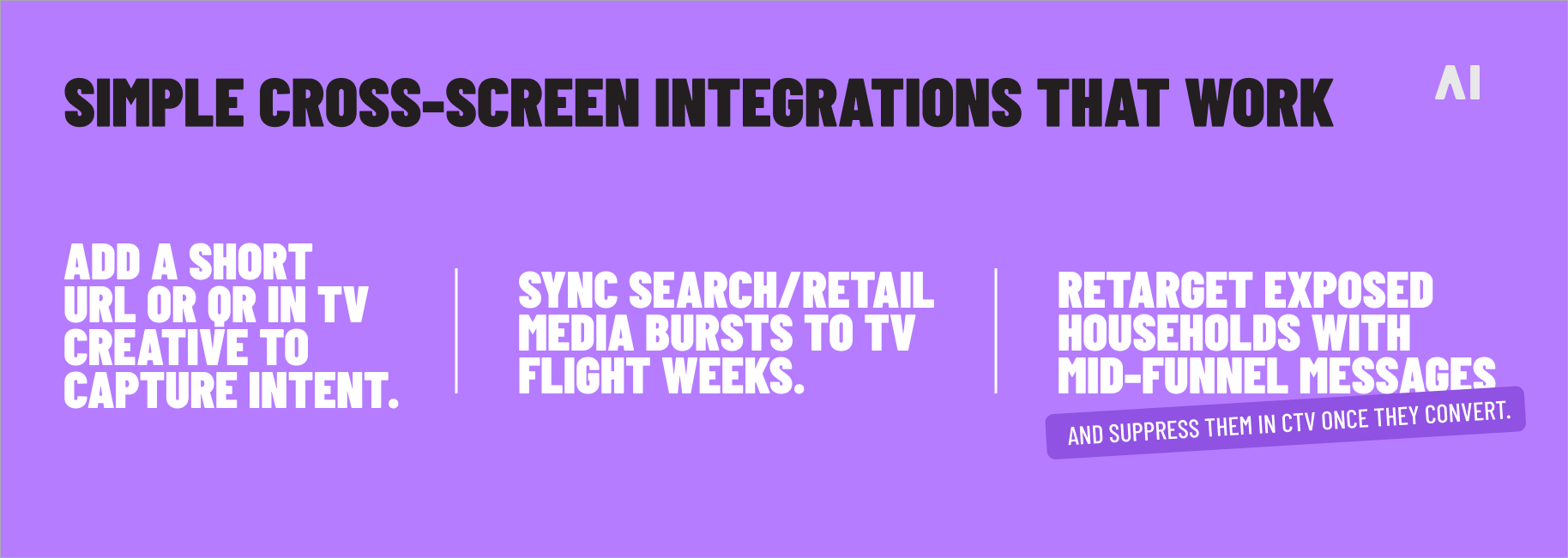 Simple cross-screen integrations that work