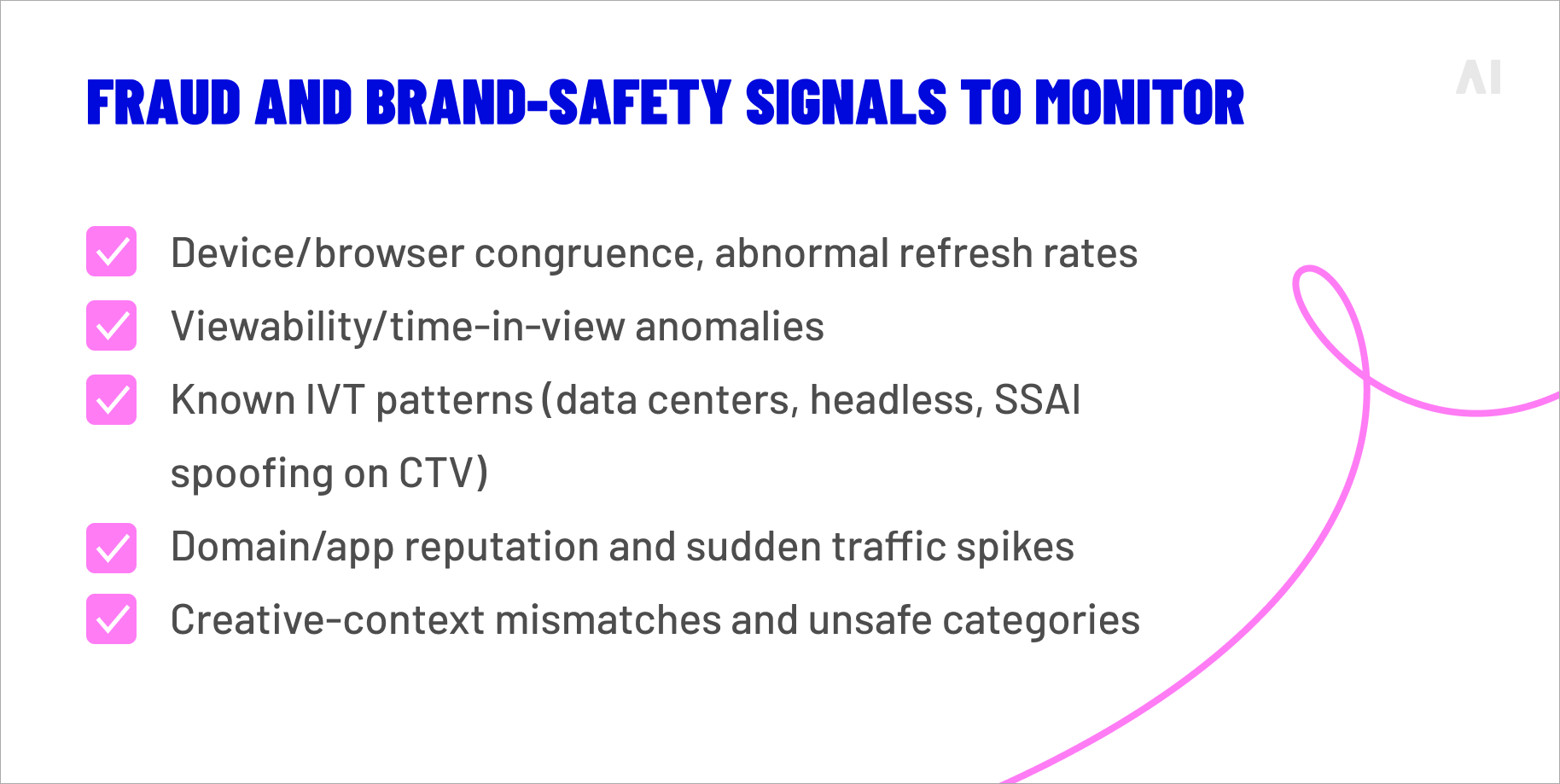 Fraud and brand-safety signals to monitor