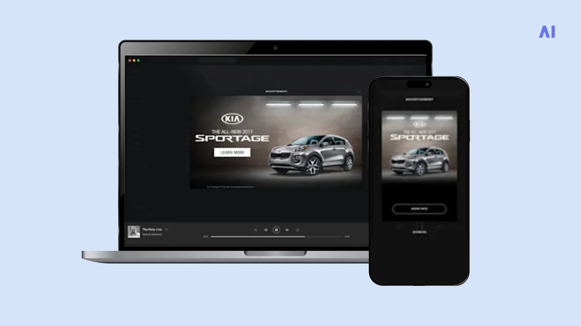 Visual display ads (e.g., banners or large overlays) 