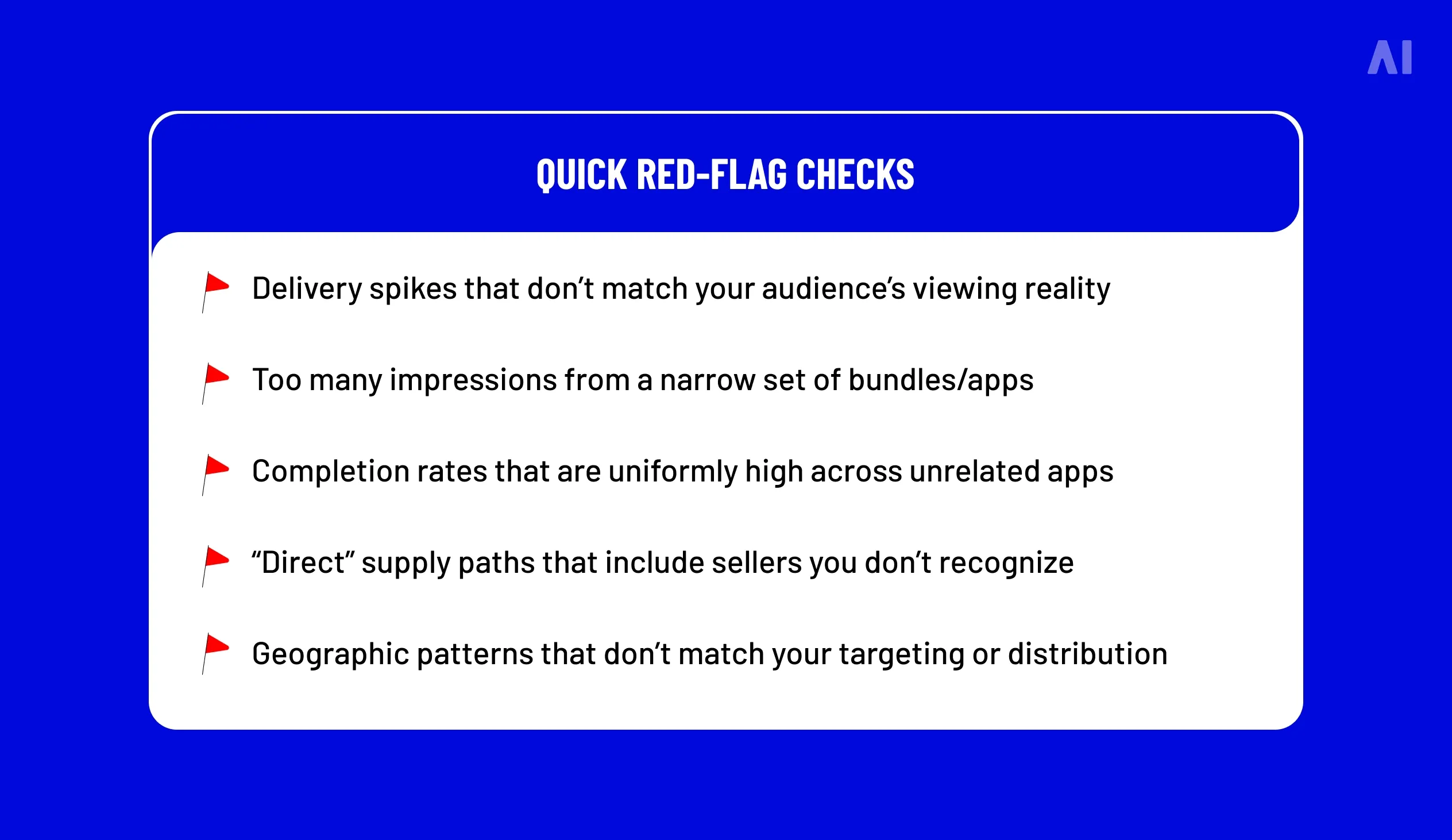 Quick red-flag checks