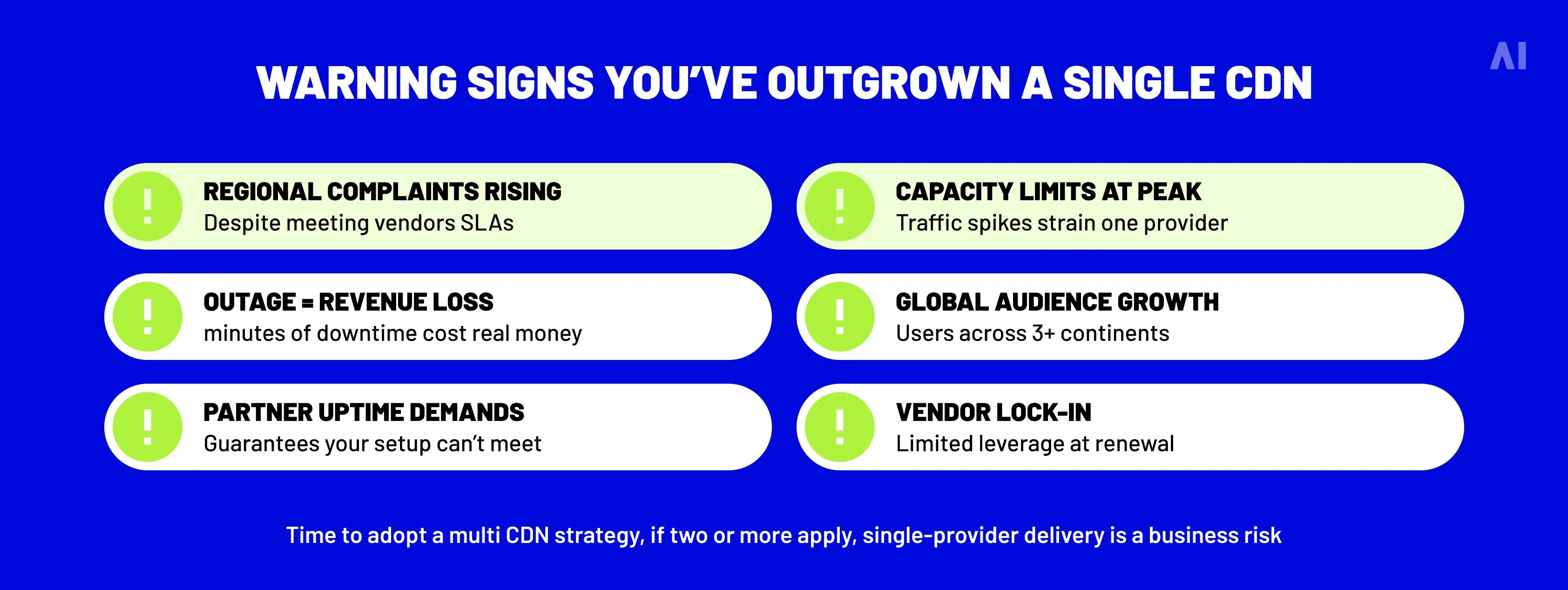 Warning signs you've outgrown a single CDN