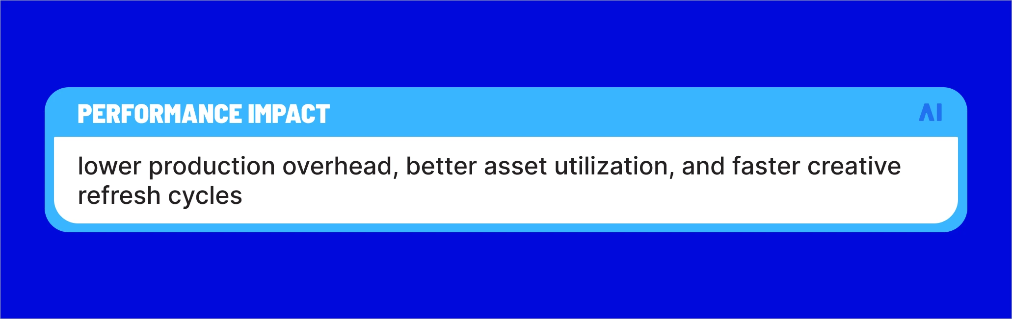 benefit - Better use of existing creative assets
