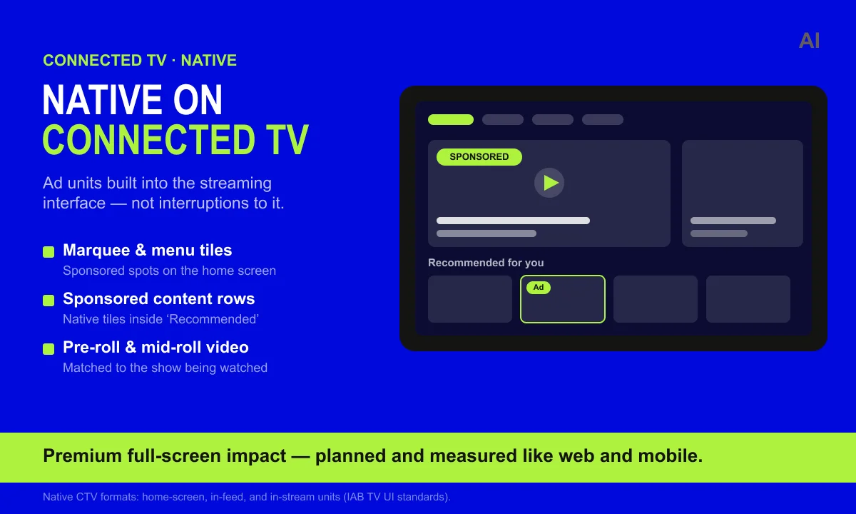 native on Connected TV