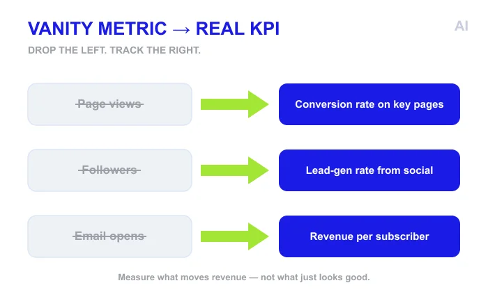 Vanity metric → Real KPI