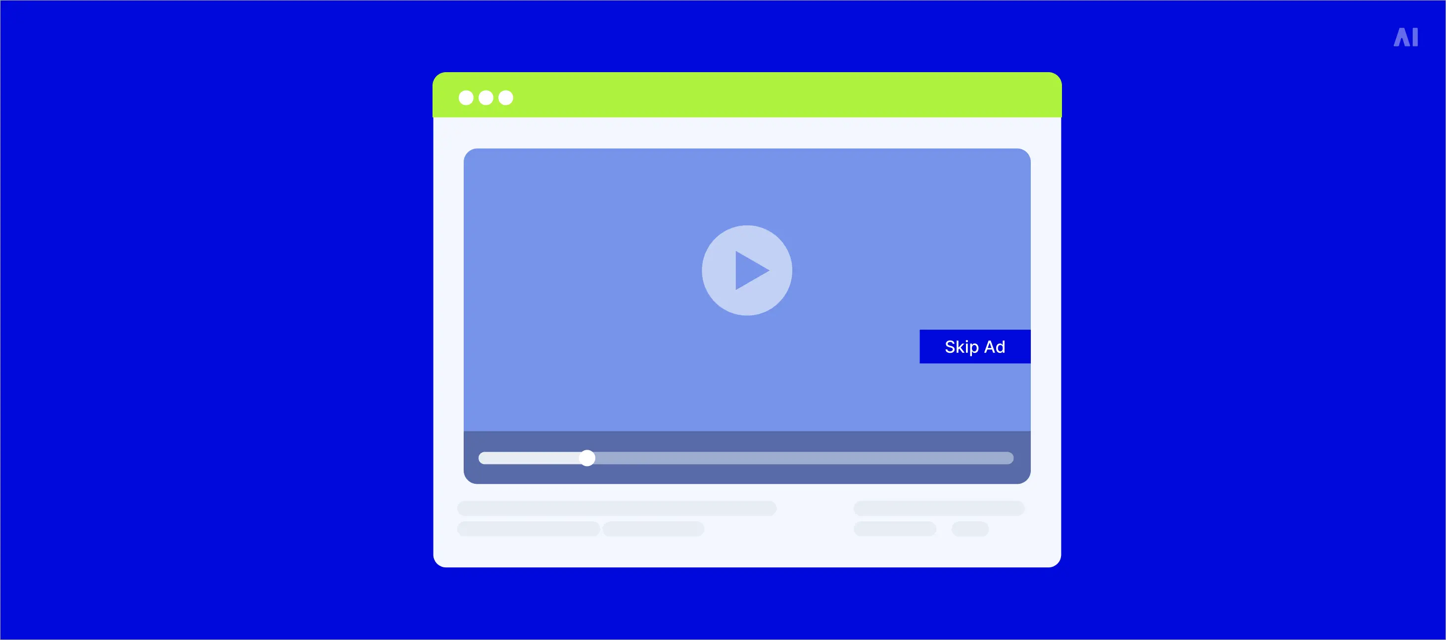 Post-roll video ad shown after the main video content