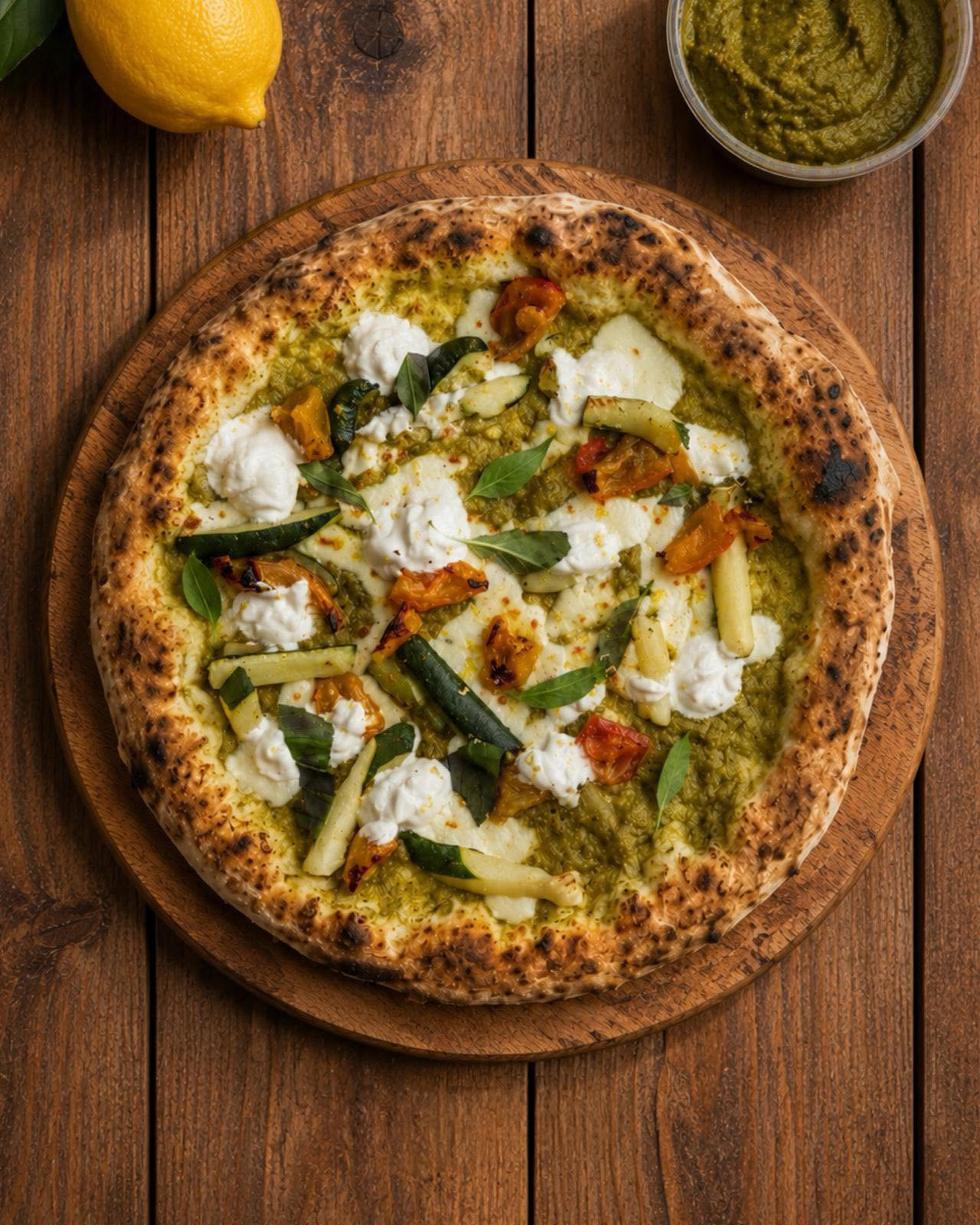 Hot Wood-Fried margarita pizza image