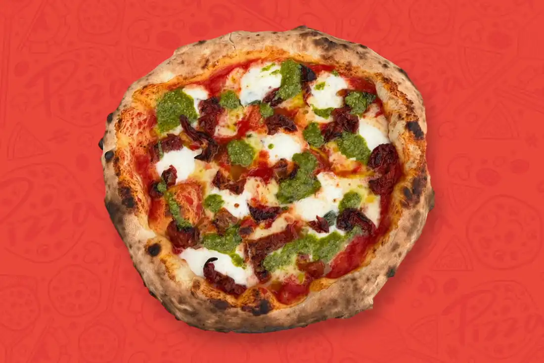 Hot Wood-Fried margarita pizza image