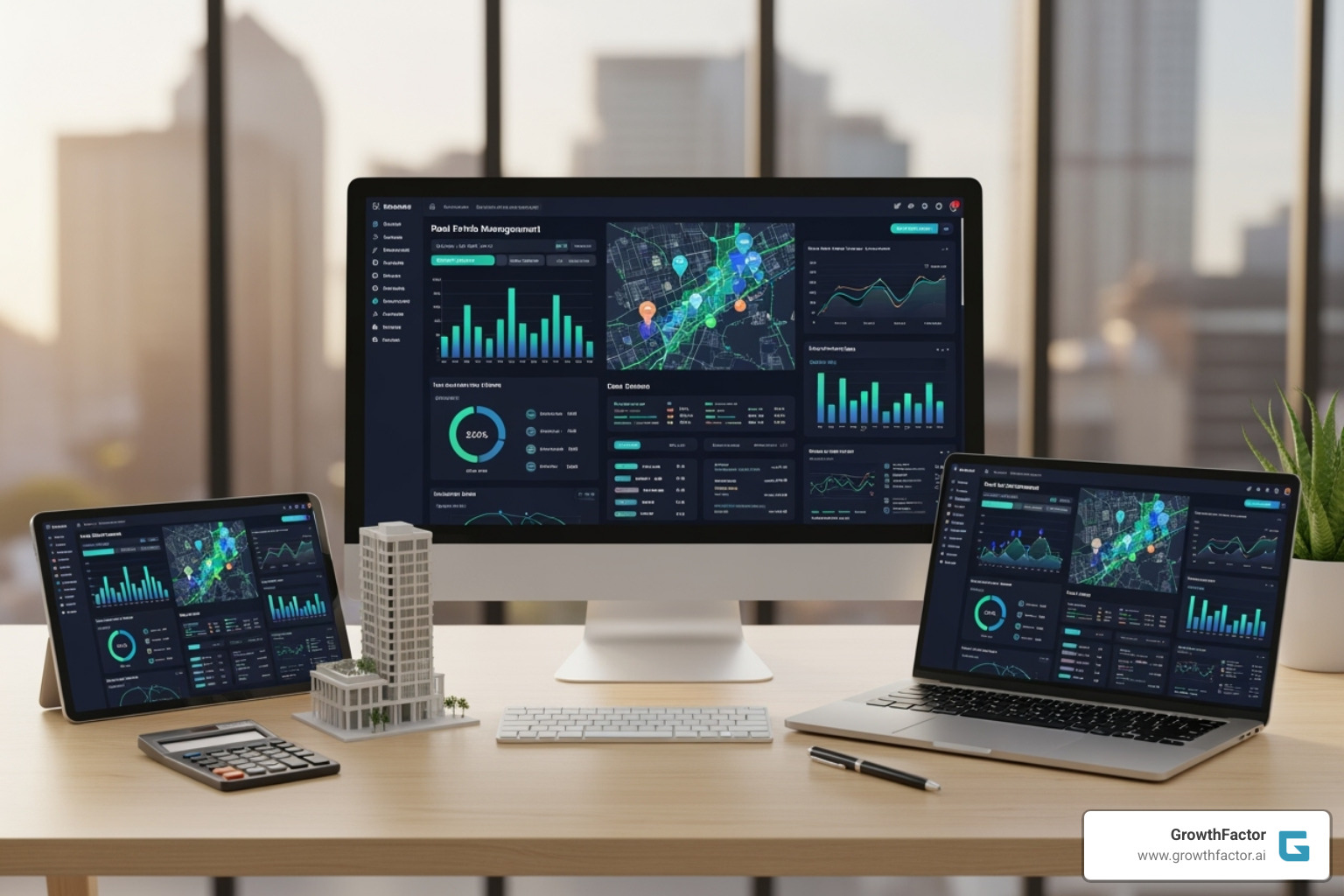 Software interface showing centralized deal pipeline and investor portal - real estate portfolio management software Software interface showing centralized deal pipeline and investor portal - real estate portfolio management software