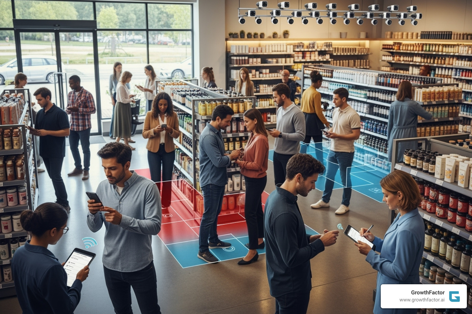 User interacting with an AI chatbot on a retail website - retail market research