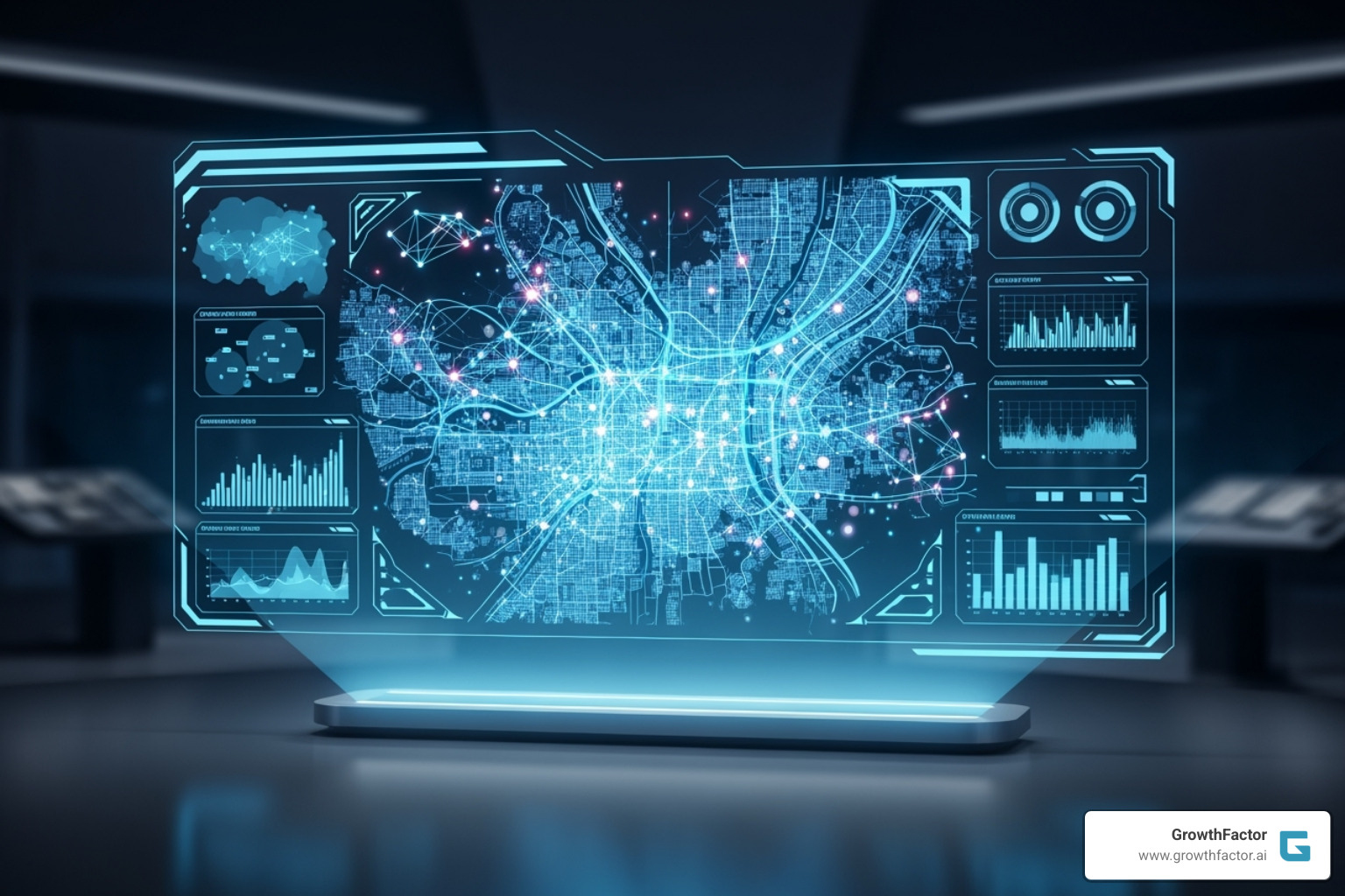 AI interface analyzing a map - Demographic site analysis