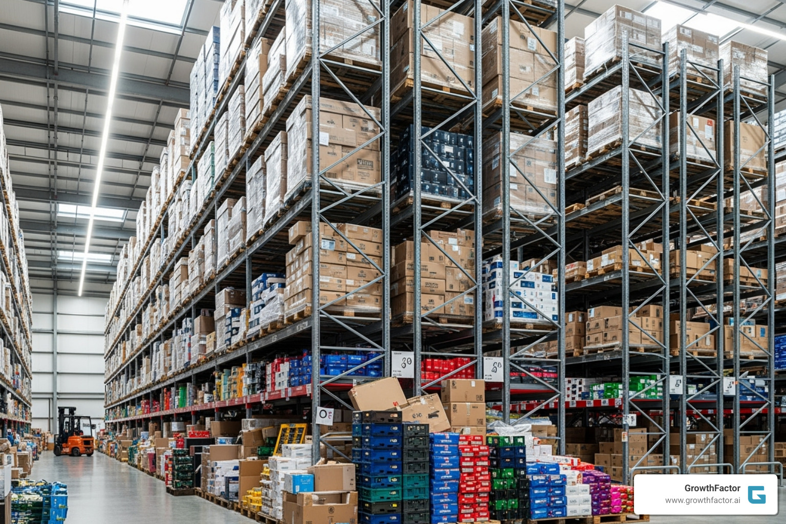 warehouse with both overstocked and empty shelves - Retail demand forecasting